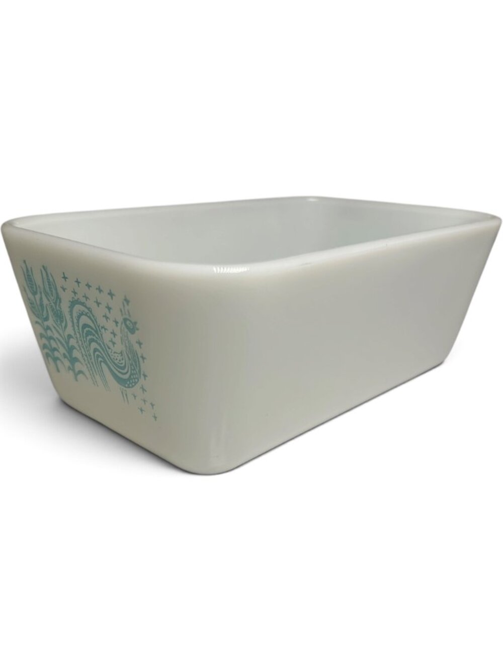 Pyrex 502 Butterprint 1.5-Pint Refrigerator Dish Base White Glass Light Blue - Picture 11 of 12